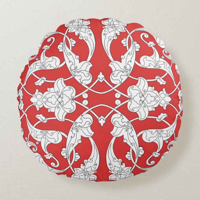 Seamless pattern with traditional turkish style iz round cushion (Front)