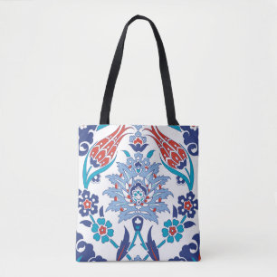 Seamless pattern with traditional turkish style tote bag