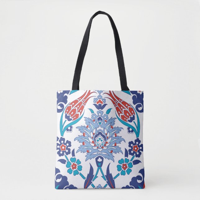 Seamless pattern with traditional turkish style tote bag (Front)