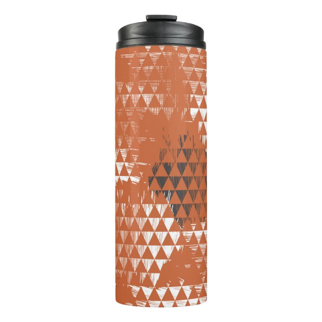 Seamless pattern with triangles thermal tumbler (Front)