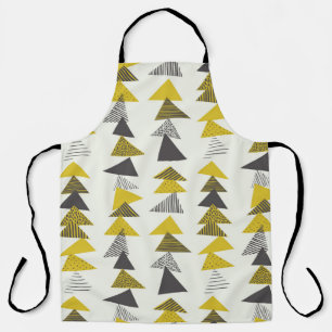 Seamless pattern with various triangles in retro s apron
