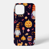 Seamless pattern with vintage Halloween elements.