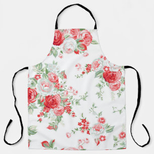 Seamless pattern with vintage roses, summer design apron