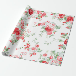 Seamless pattern with vintage roses, summer design wrapping paper