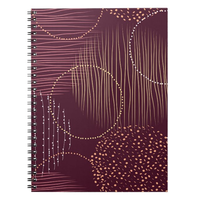 Seamless pattern with watercolor circles notebook (Front)