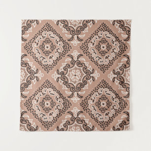 Seamless pattern with watercolor ornament tapestry