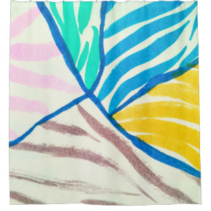 Seamless pattern with waves, lighthouses and cruis shower curtain