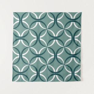 Seamless pattern with wavy lines tapestry