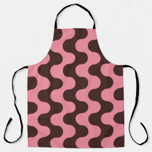 Seamless pattern with wavy stripes in retro style. apron