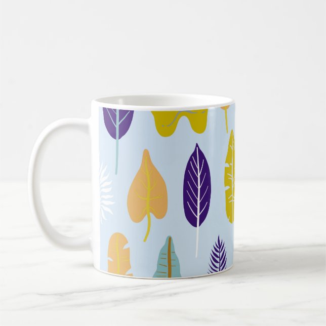 Seamless pattern with wild tropical rainforest pla coffee mug (Left)