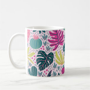 Seamless pattern with wild tropical rainforest. Tr Coffee Mug