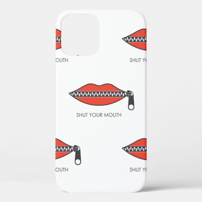 Seamless pattern with Woman's mouth with zipper cl Case-Mate iPhone Case (Back)