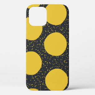 Seamless pattern with yellow polka dots iPhone 12 case