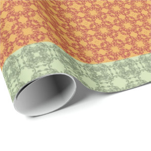 Seamless pattern yellow, blue, green and brown wrapping paper