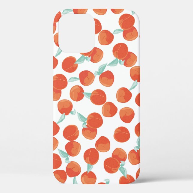 Seamless peach fruits, summer pattern. Case-Mate iPhone case (Back)