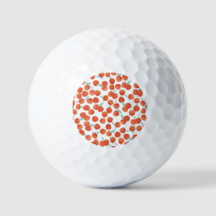 Seamless peach fruits, summer pattern. golf balls