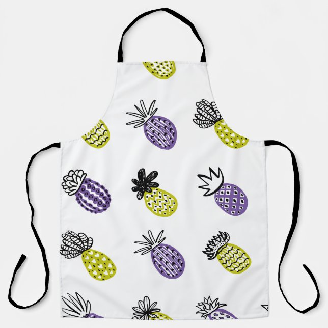 Seamless pineapple pattern apron (Front)
