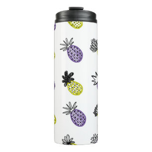 Seamless pineapple pattern thermal tumbler