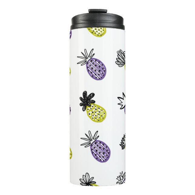Seamless pineapple pattern thermal tumbler (Front)