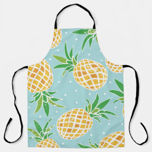 Seamless Pineapple Pattern Tropical Print Apron