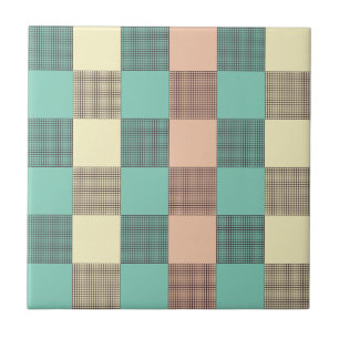 Seamless plaid pattern ceramic tile