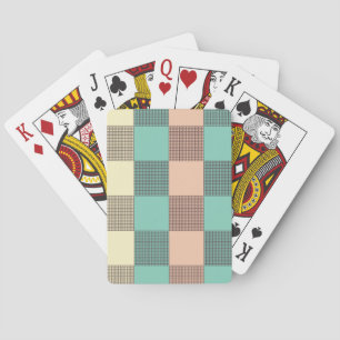 Seamless plaid pattern playing cards