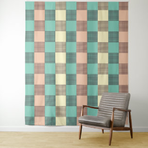 Seamless plaid pattern tapestry