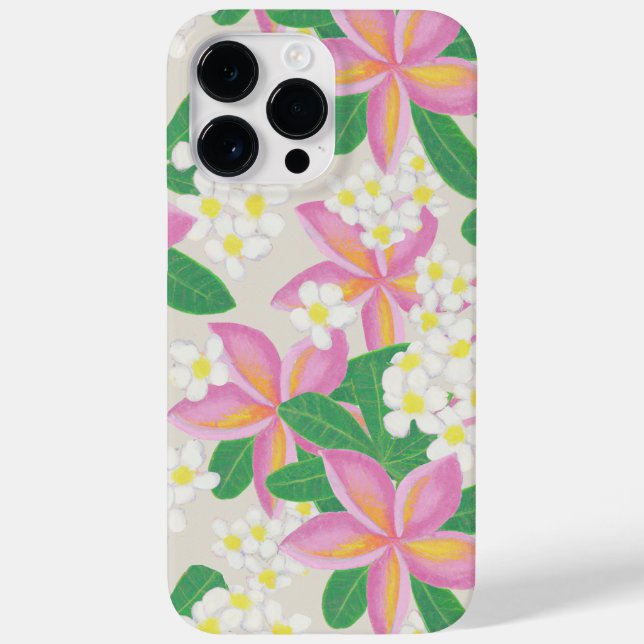 Seamless plumeria Pattern art print Case-Mate iPhone Case (Back)