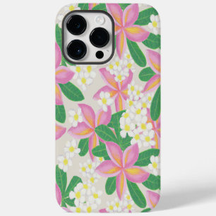 Seamless plumeria Pattern art print iPhone 14 Pro Max Case