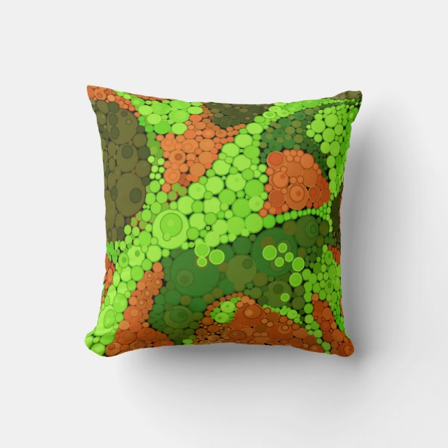 Seamless pointillism hand painted circles round sh cushion (Front)