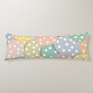 Seamless Polka Dot Pattern in Pastel Colours Body Cushion