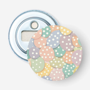 Seamless Polka Dot Pattern in Pastel Colours Bottle Opener