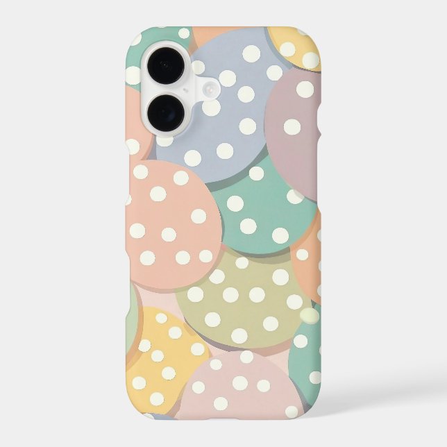 Seamless Polka Dot Pattern in Pastel Colours iPhone Case (Back)