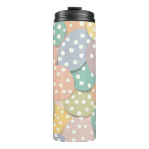 Seamless Polka Dot Pattern in Pastel Colours Thermal Tumbler