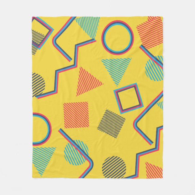Seamless Pop Art Pattern. Abstract Colorful Textur Fleece Blanket (Front)