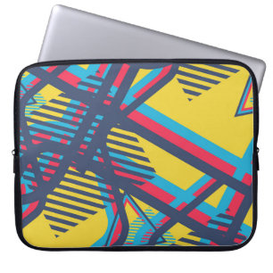 Seamless Pop Art Pattern. Abstract Colour Texture Laptop Sleeve