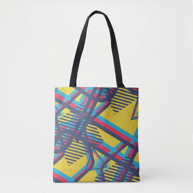 Seamless Pop Art Pattern. Abstract Colour Texture  Tote Bag (Front)