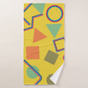 Seamless Pop Art Pattern. Abstract Colourful Textu Bath Towel