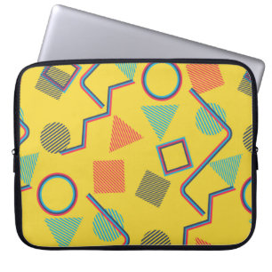 Seamless Pop Art Pattern. Abstract Colourful Textu Laptop Sleeve