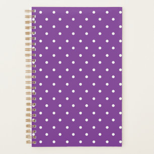 Seamless purple background polka dot pattern  planner