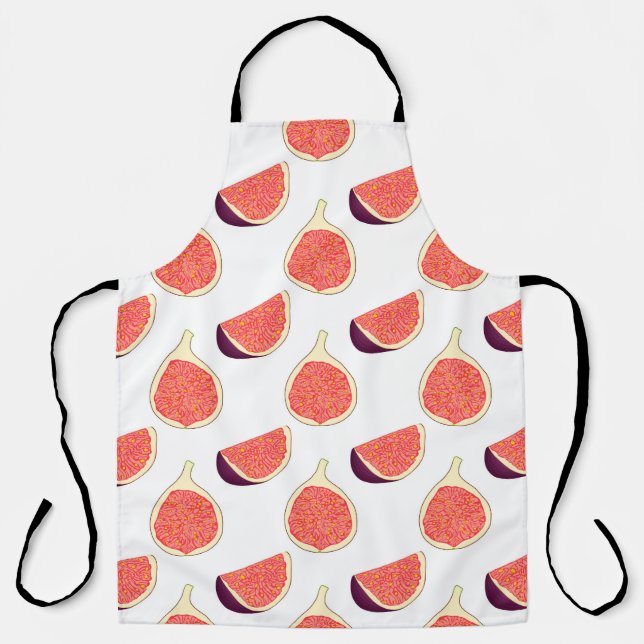 Seamless purple fig: colourful pattern apron (Front)