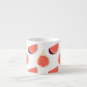 Seamless purple fig: colourful pattern espresso cup