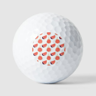 Seamless purple fig: colourful pattern golf balls