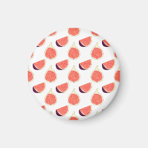 Seamless purple fig: colourful pattern magnet