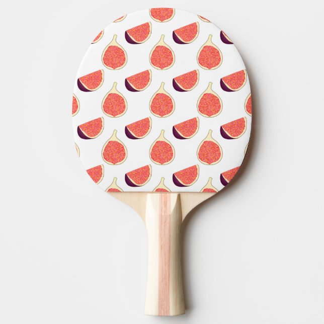Seamless purple fig: colourful pattern ping pong paddle (Front)