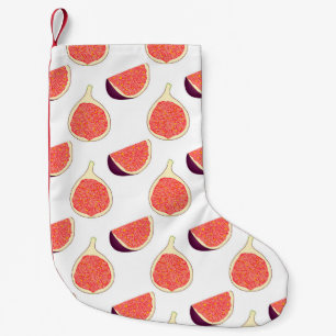 Seamless purple fig: colourful pattern small christmas stocking