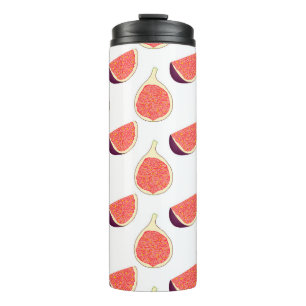 Seamless purple fig: colourful pattern thermal tumbler