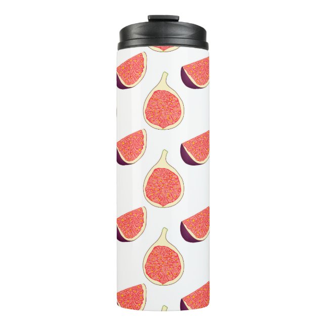 Seamless purple fig: colourful pattern thermal tumbler (Front)
