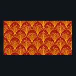 Seamless red and gold vintage art deco peacock fis poster<br><div class="desc">Seamless red and gold vintage art deco peacock fish scale wallpaper pattern vintage</div>