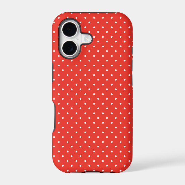 Seamless red background polka dot pattern (Back)